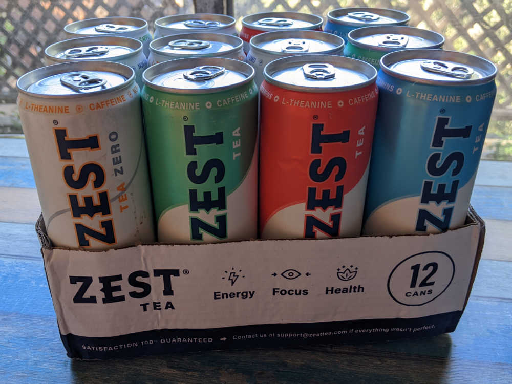 case of sparkling zest tea