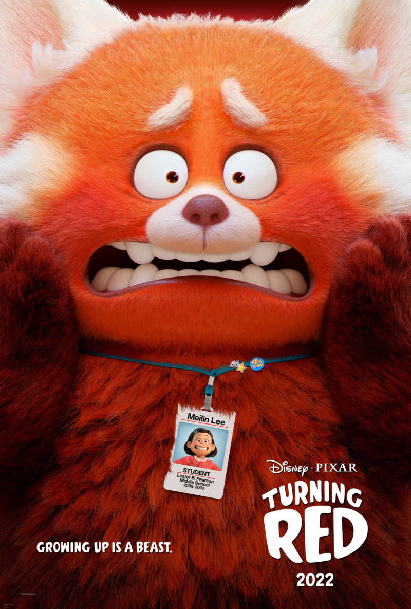 disney pixar turning red poster