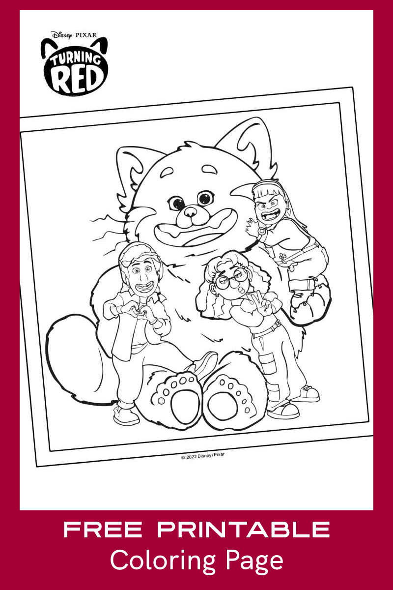 red panda coloring page