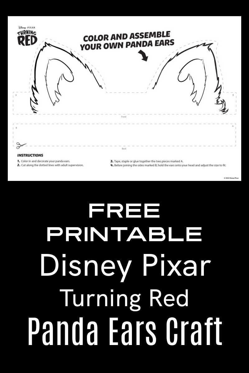 When your child makes this Disney panda craft, they can create their own make believe fun based on the new movie, Turning Red.
