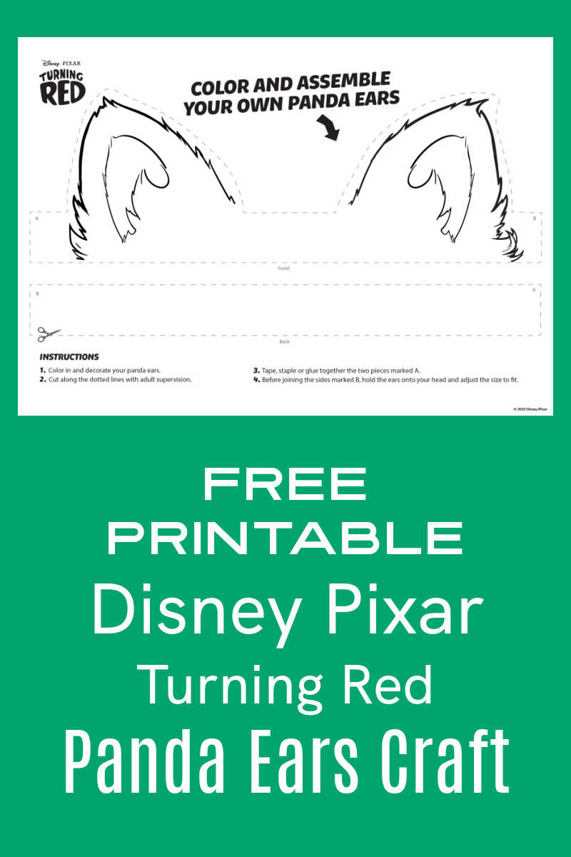 When your child makes this Disney panda craft, they can create their own make believe fun based on the new movie, Turning Red.