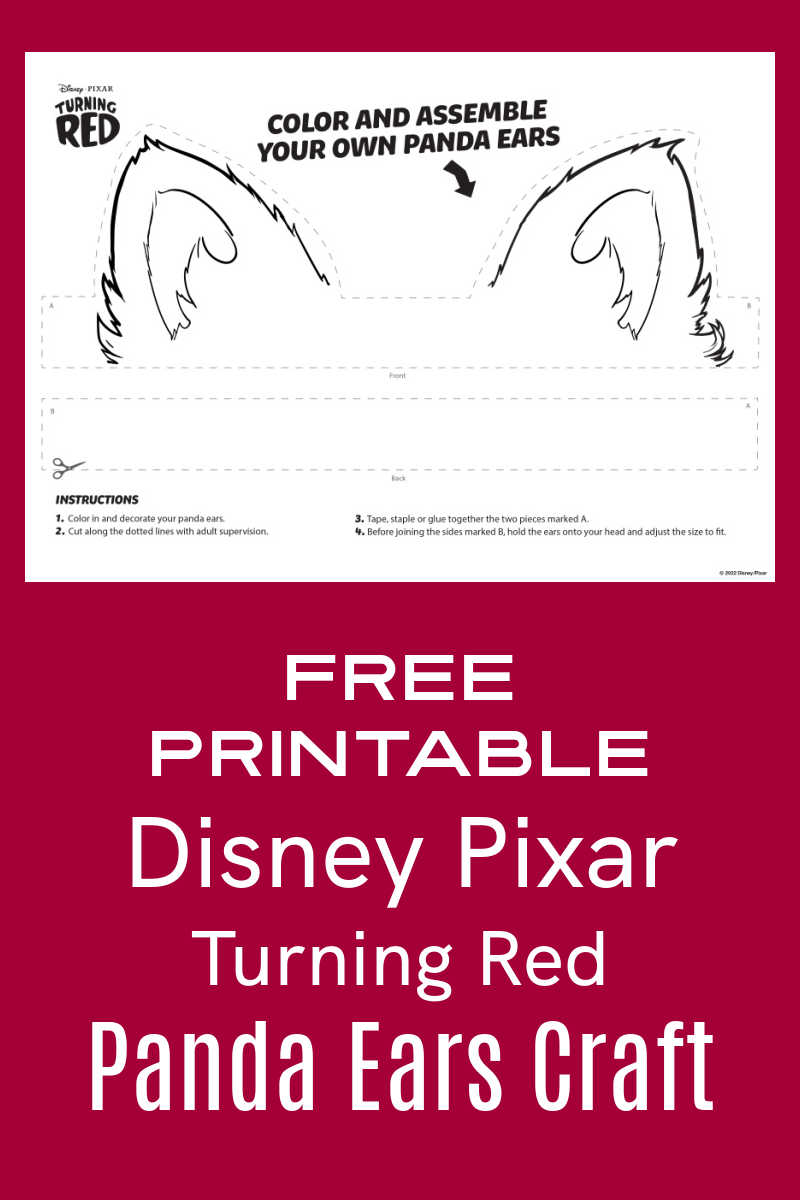 When your child makes this Disney panda craft, they can create their own make believe fun based on the new movie, Turning Red.