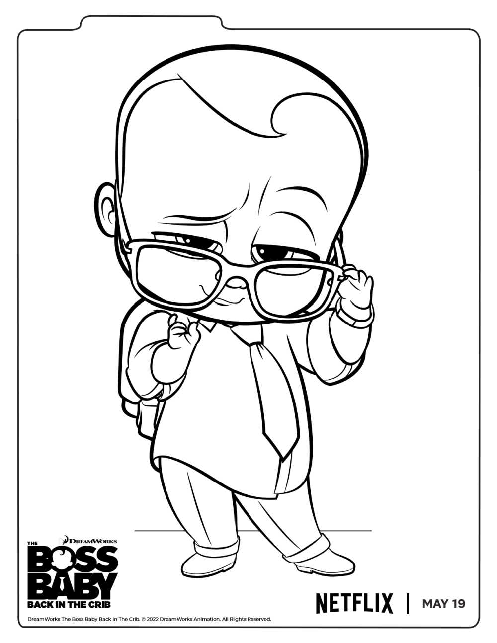 boss baby coloring page