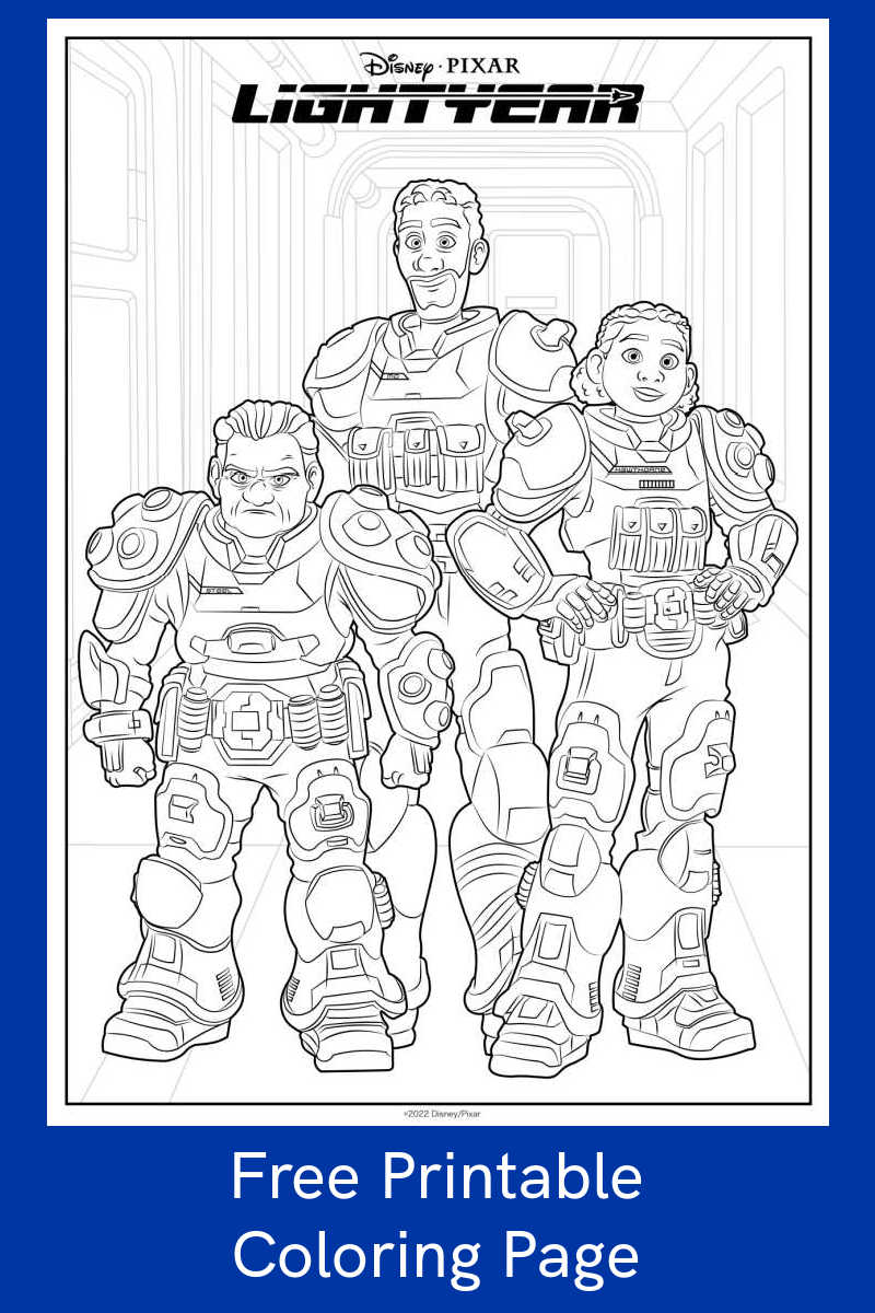 Download the Lightyear Junior Zap Patrol coloring page, so your child can color Izzy, Mo and Darby from the Disney Pixar movie.