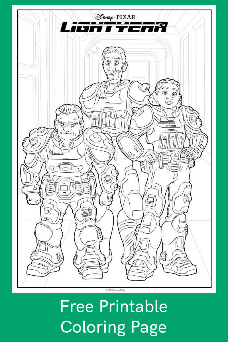 Download the Lightyear Junior Zap Patrol coloring page, so your child can color Izzy, Mo and Darby from the Disney Pixar movie.