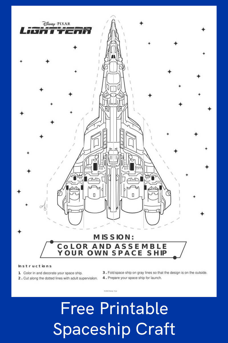 buzz lightyear spaceship coloring page