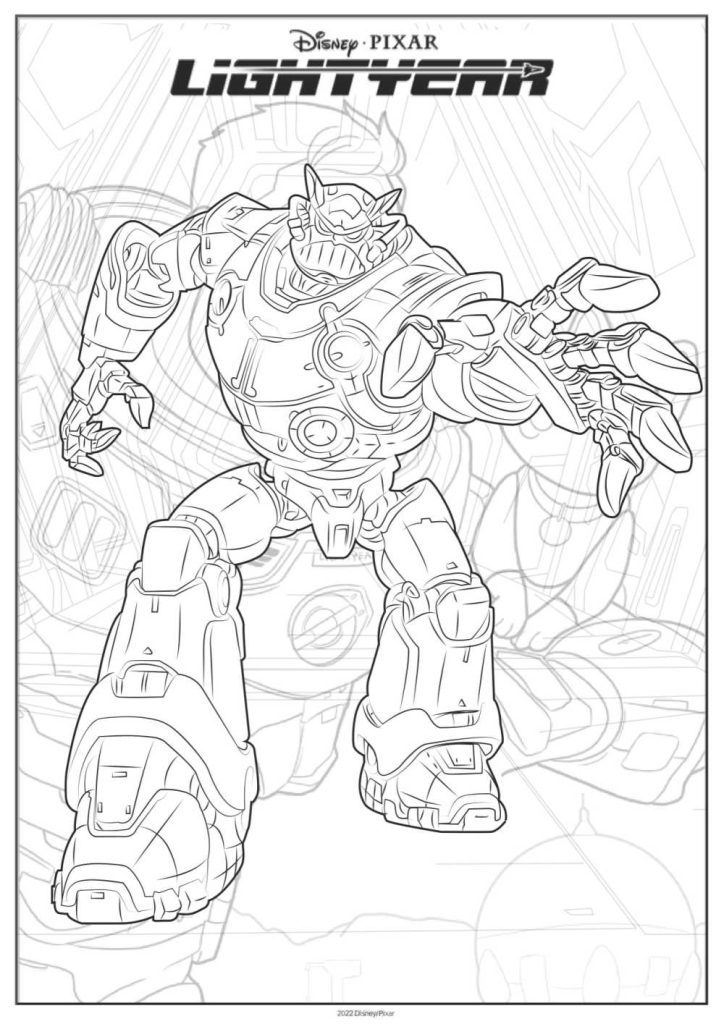 Free Printable Lightyear Zurg Coloring Page - Mama Likes This