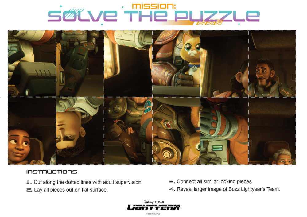 make a lightyear puzzle craft