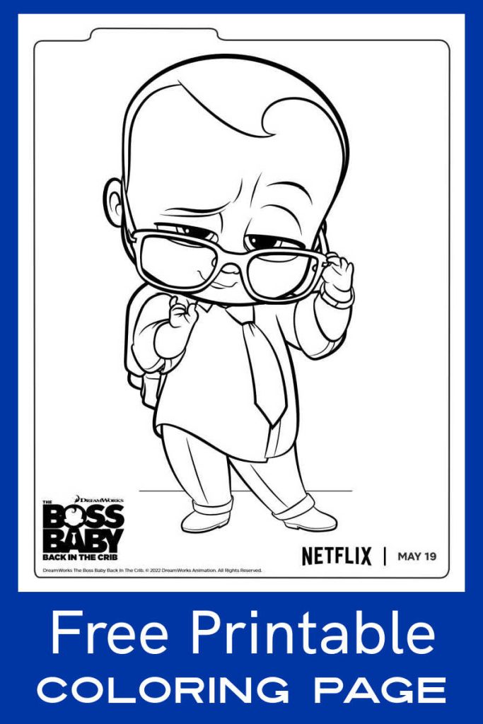 Free Printable Boss Baby Coloring Page - Mama Likes This