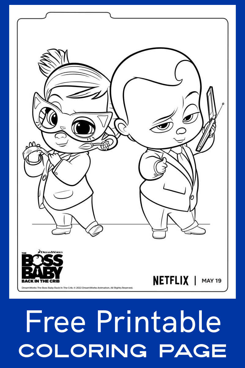 printable boss baby tina coloring page