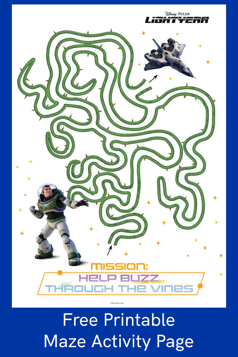 printable lightyear maze