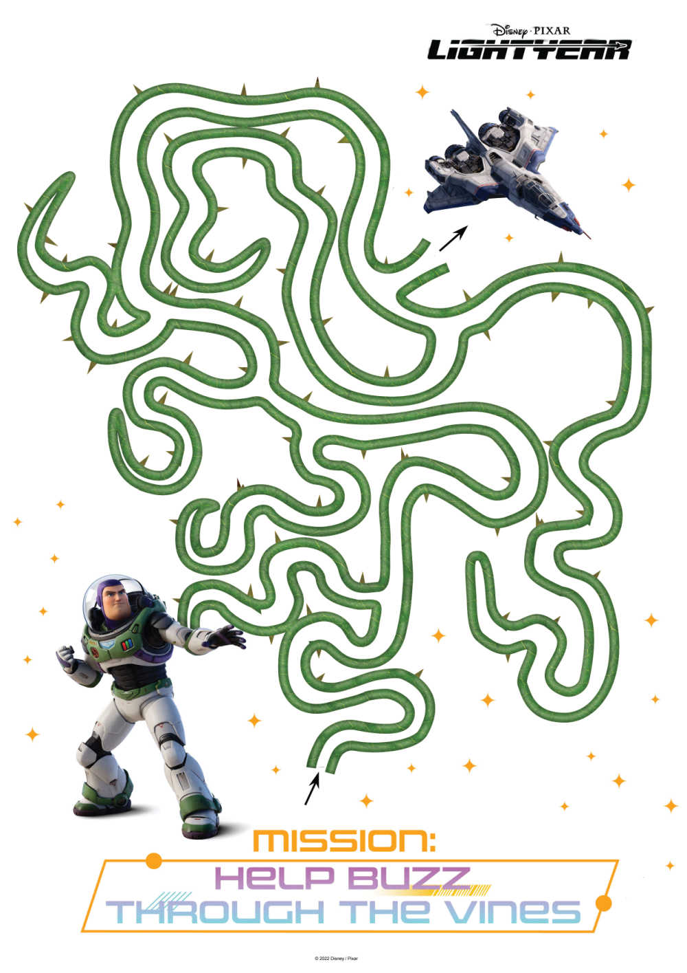 printable lightyear maze