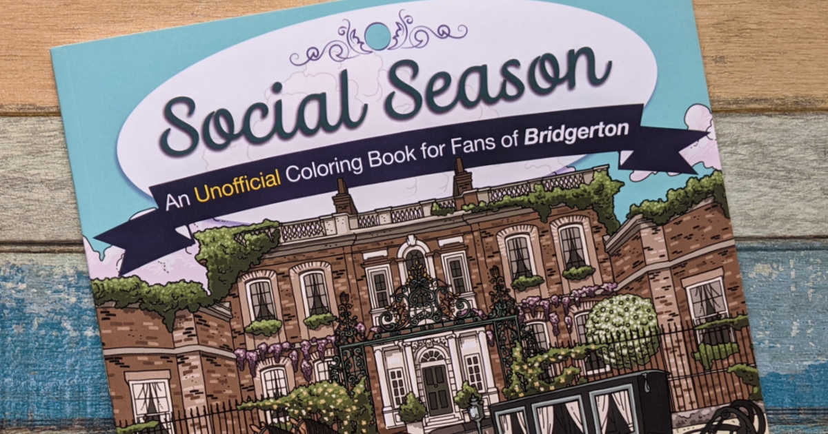 feature social season bridgerton coloring book