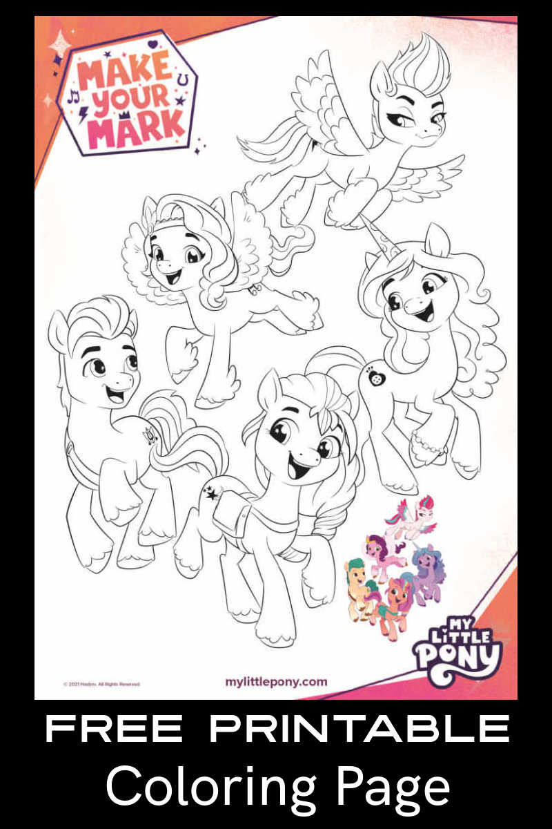 Download the free pdf My Little Pony coloring page, so your child can color the cute characters from the new Netflix series. 