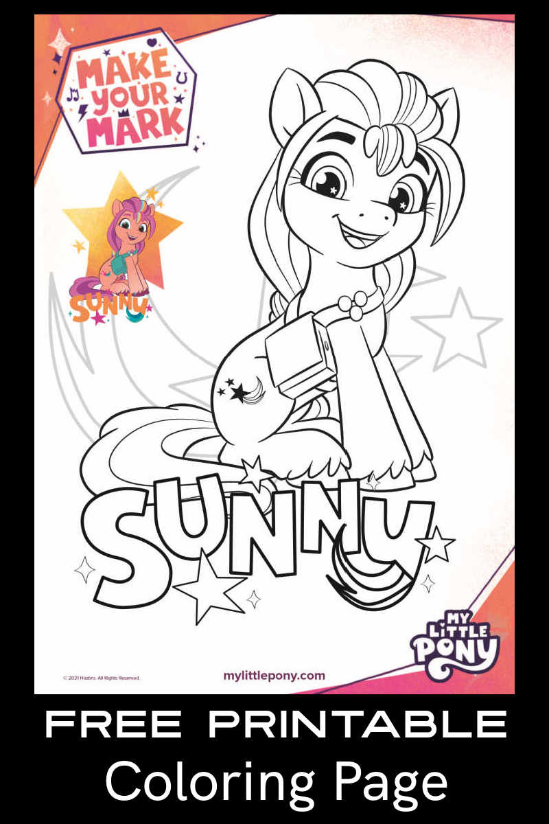 Download the free printable Sunny coloring page, so your child can create fun art featuring the cute character from My Little Pony. 