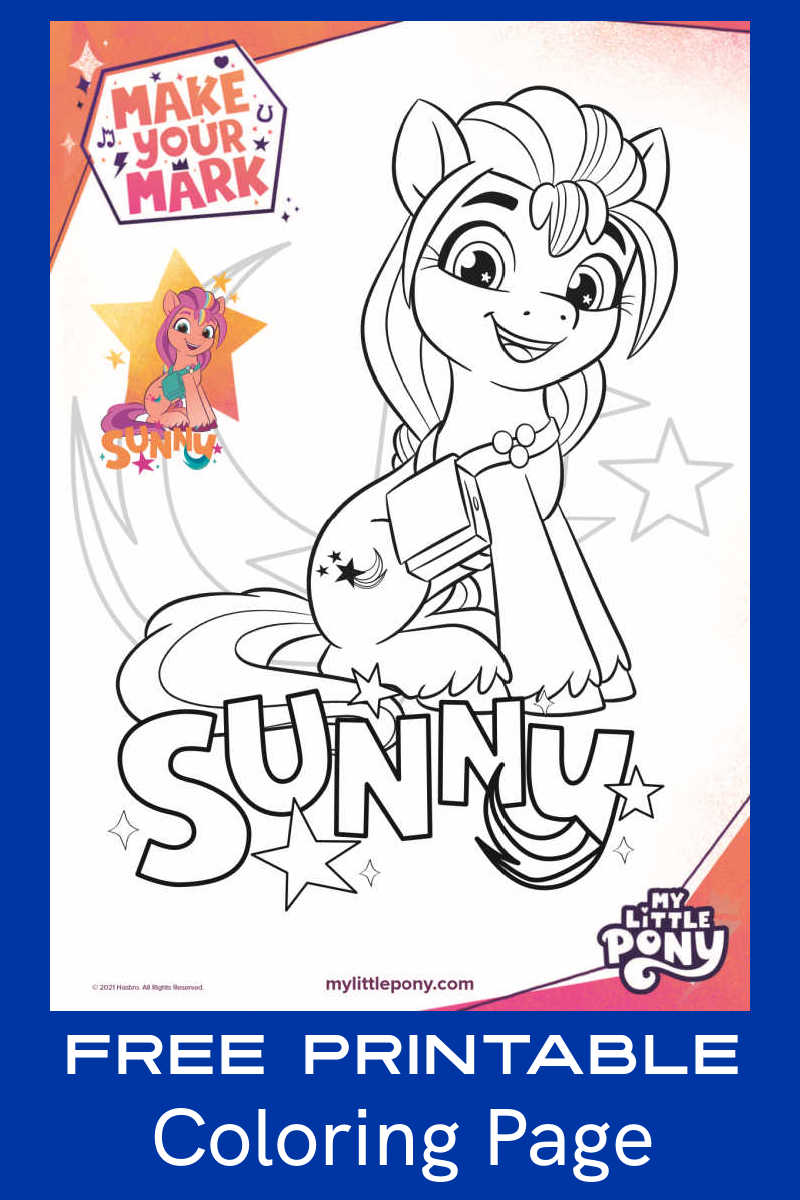 my little pony sunny coloring page