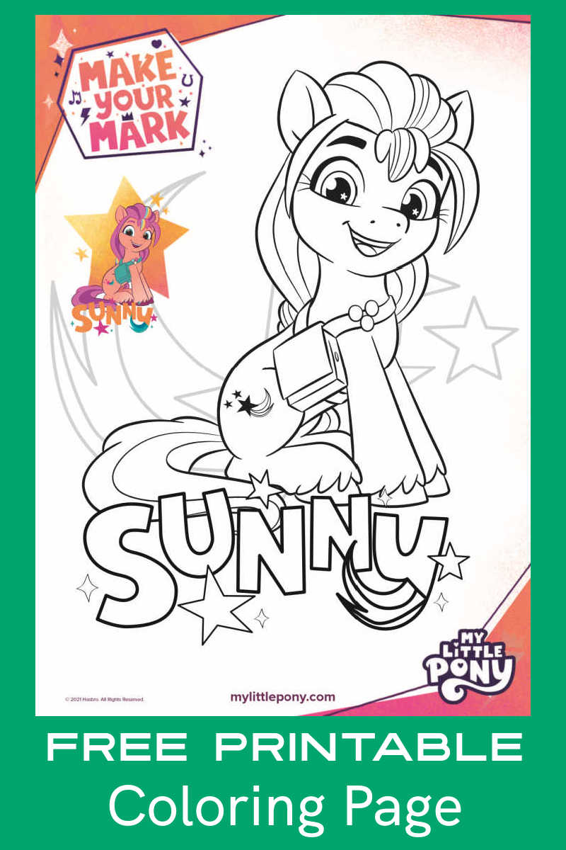 Free Printable My Little Pony Sunny Coloring Page - Mama Likes This