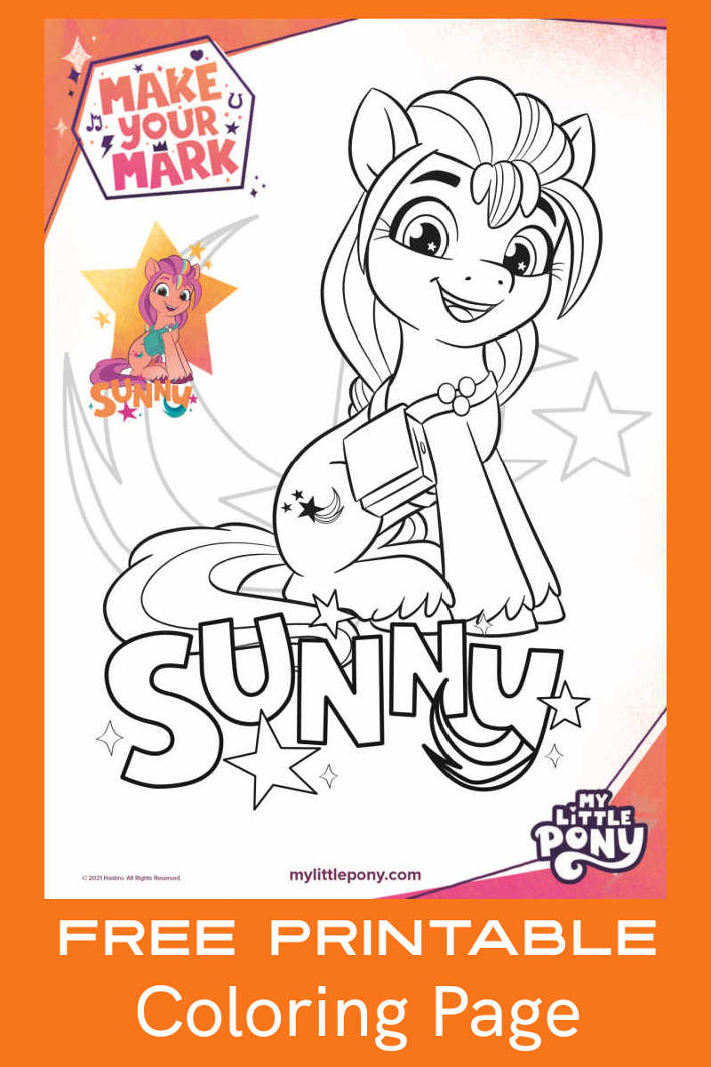 Free Printable My Little Pony Sunny Coloring Page - Mama Likes This