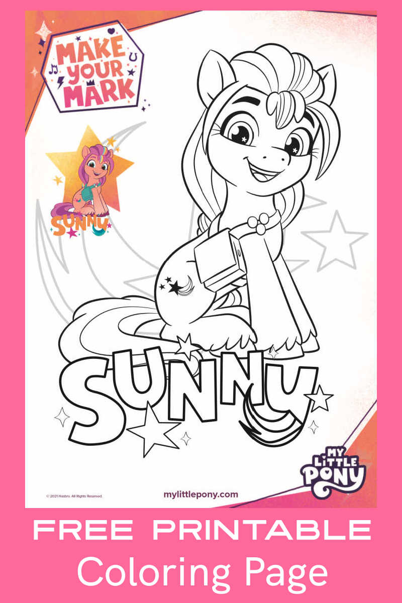 Download the free printable Sunny coloring page, so your child can create fun art featuring the cute character from My Little Pony. 