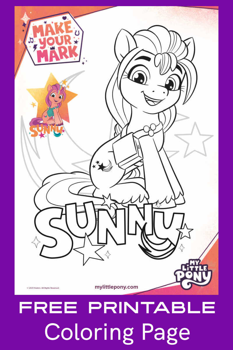 Download the free printable Sunny coloring page, so your child can create fun art featuring the cute character from My Little Pony. 