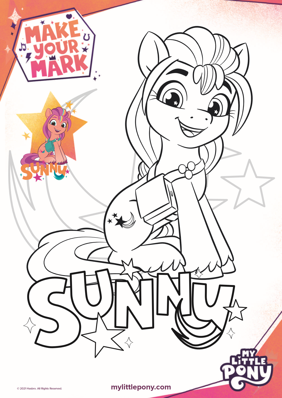 sunny coloring page