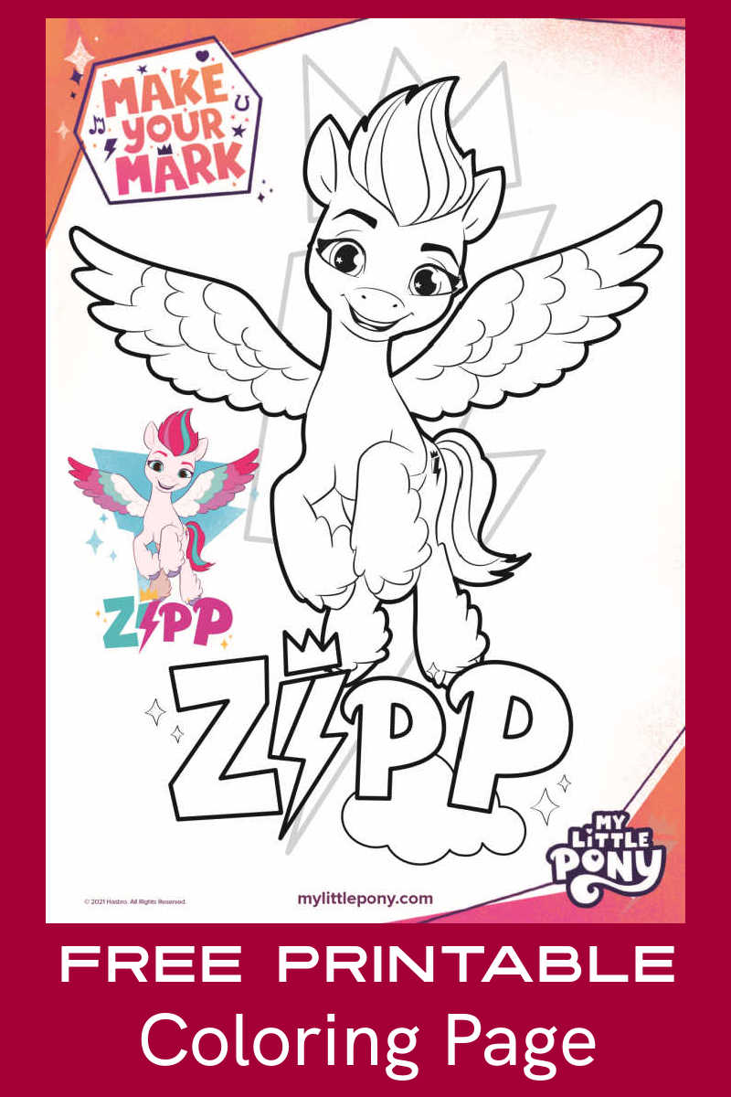 Your favorite My Little Pony fan can have some creative fun, when they color this free Zipp Storm coloring page courtesy of Netflix. 