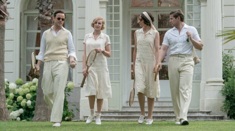 (l-r.) Harry Hadden-Paton stars as Bertie Pelham, Laura Carmichael as Lady Edith, Tuppence Middleton as Lucy Smith and Allen Leech as Tom Branson in DOWNTON ABBEY: A New Era, a Focus Features release.