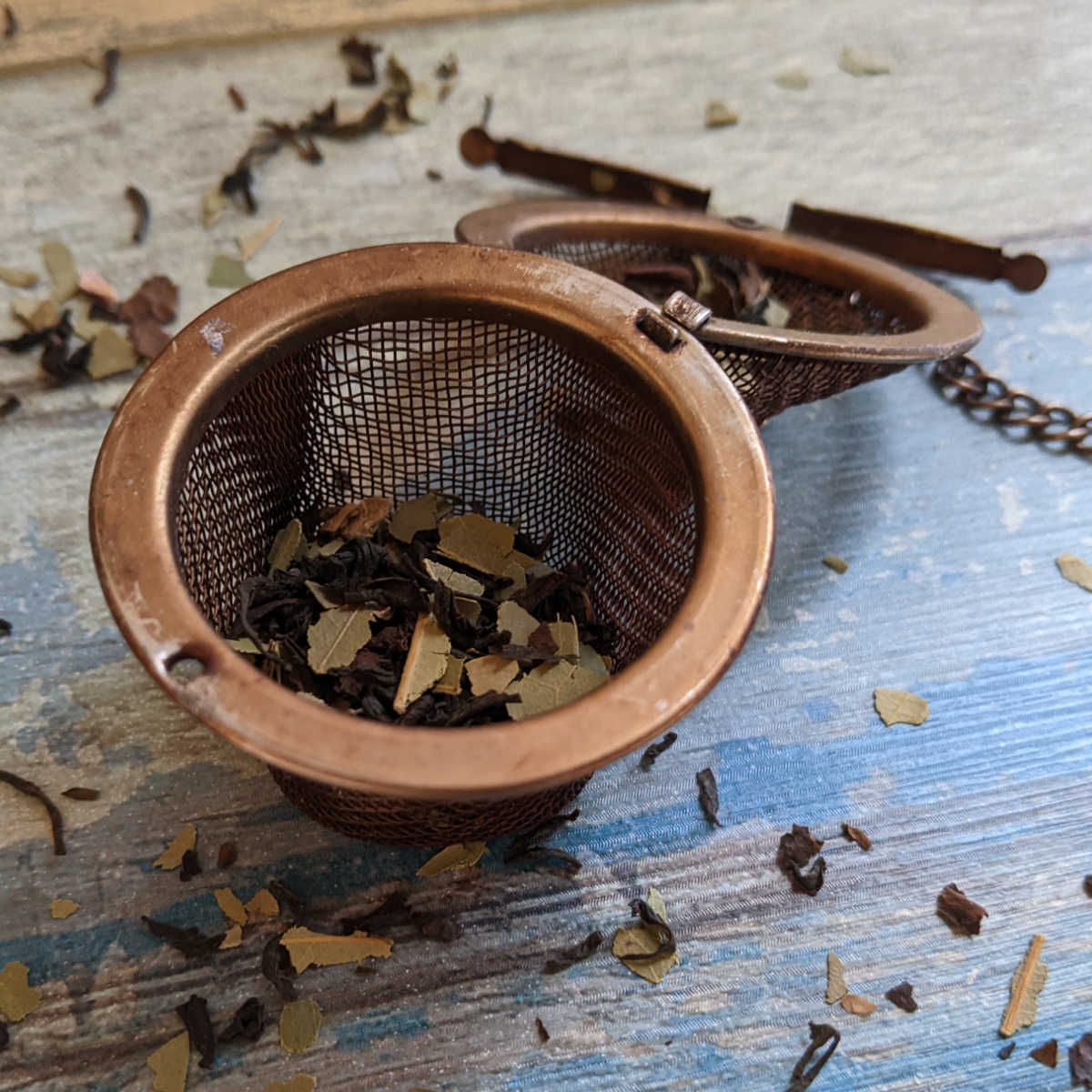 loose leaf tea in infuser