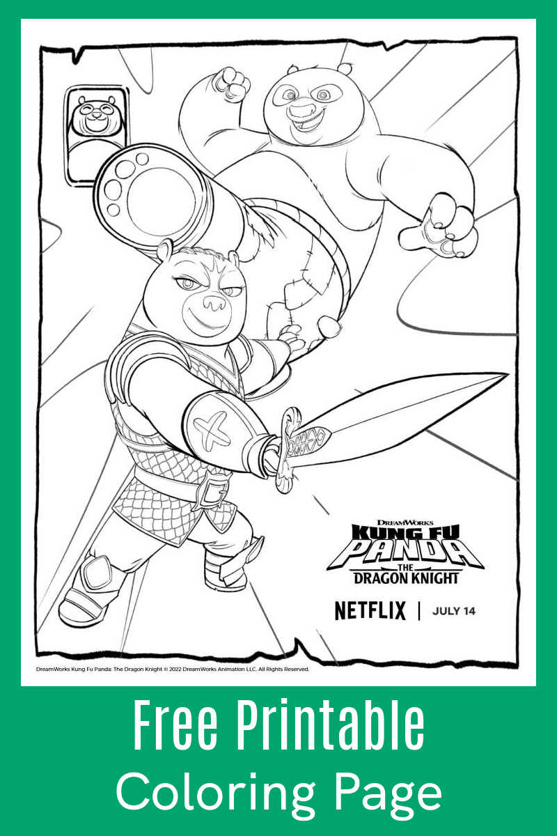 Po and Wandering Blade are ready for action, so kids will have fun with the free printable Kung Fu Panda Po coloring page.