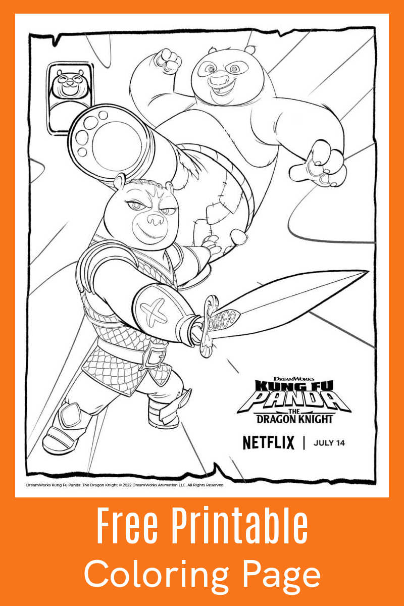 Po and Wandering Blade are ready for action, so kids will have fun with the free printable Kung Fu Panda Po coloring page.