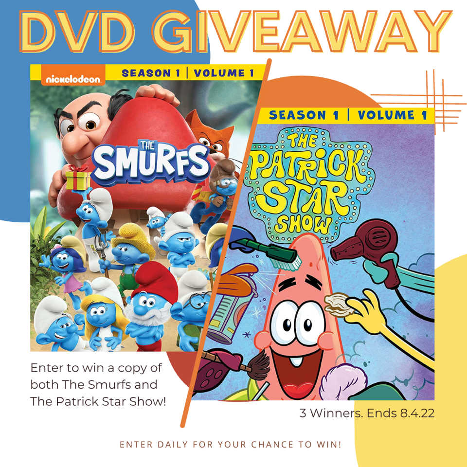 Now your kids can watch The Smurfs and Patrick Star again and again, when you get these brand new Nickelodeon DVDs. 