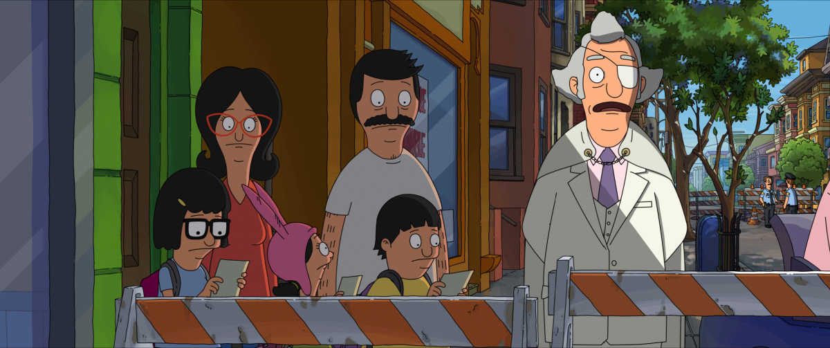 bobs burgers family looking at sink hole