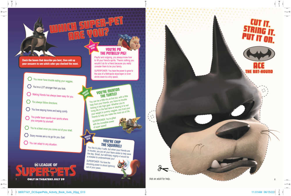 FREE! - DC Super-pets: Masks for Role-Play (teacher made)