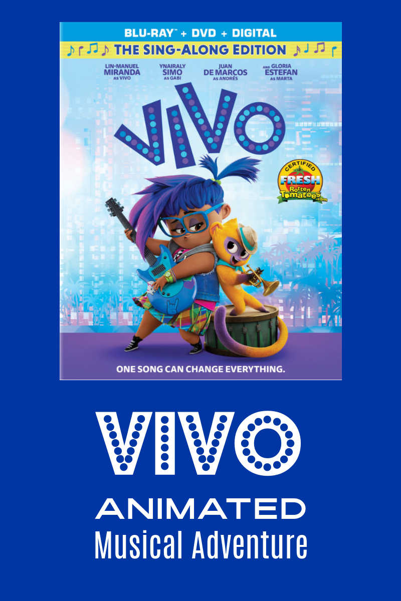 Get ready for family fun, when you watch Vivo, an animated musical featuring the music of Lin-Manuel Miranda.