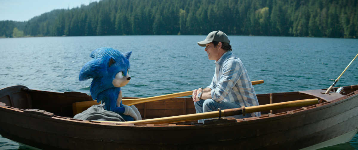 sonic on row boat