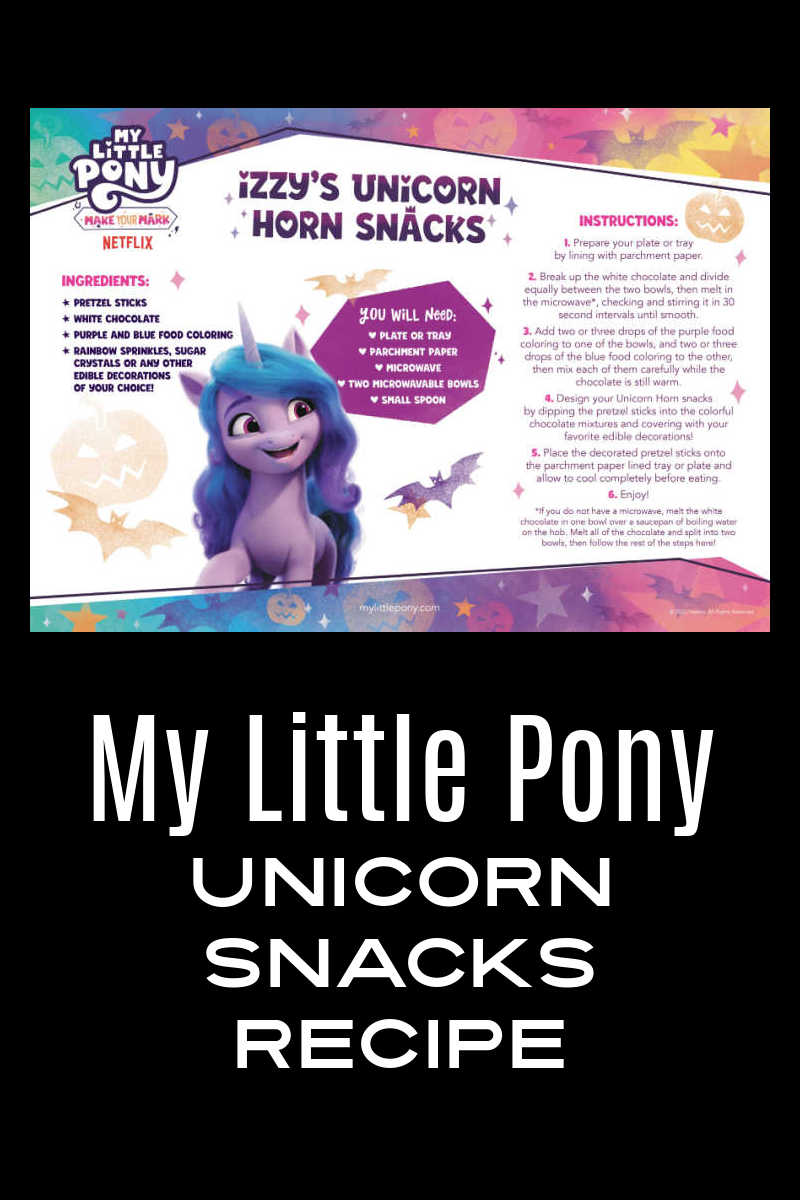 Make a fun MLP unicorn snack, when you turn regular pretzel sticks into fun My Little Pony unicorn horns with sprinkles.