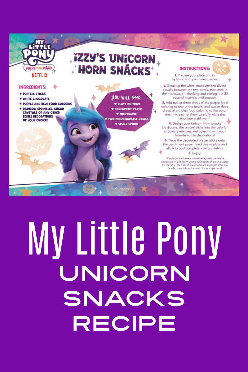 Make a fun MLP unicorn snack, when you turn regular pretzel sticks into fun My Little Pony unicorn horns with sprinkles.