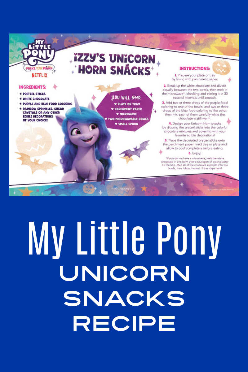 Make a fun MLP unicorn snack, when you turn regular pretzel sticks into fun My Little Pony unicorn horns with sprinkles.