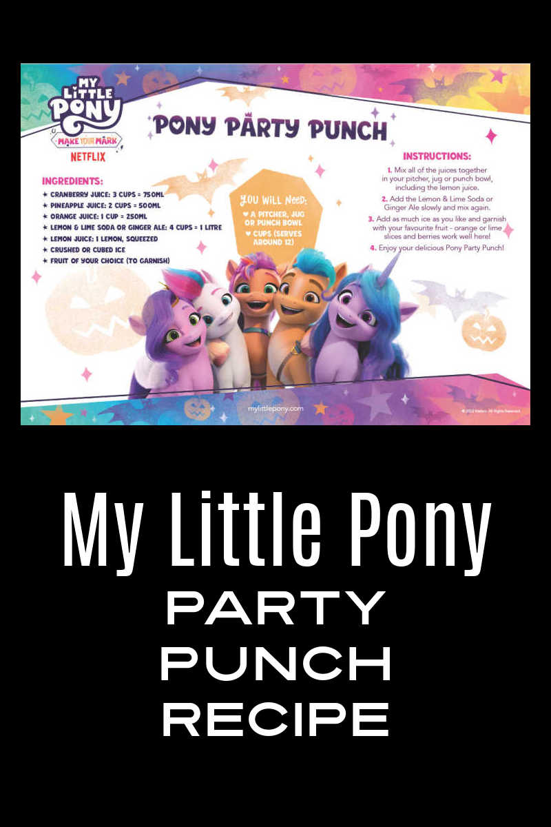 This My Little Pony punch recipe is refreshing and easy to make, so you'll want to serve it for a MLP party at home. 