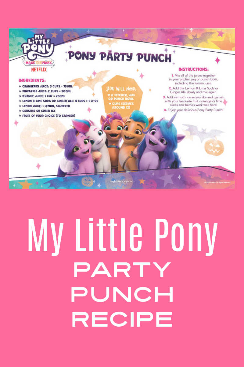 This My Little Pony punch recipe is refreshing and easy to make, so you'll want to serve it for a MLP party at home. 