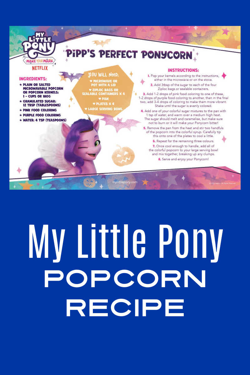 Follow this fun My Little Pony recipe, so you can make pink and purple sweet MLP popcorn that looks fun and tastes great. 