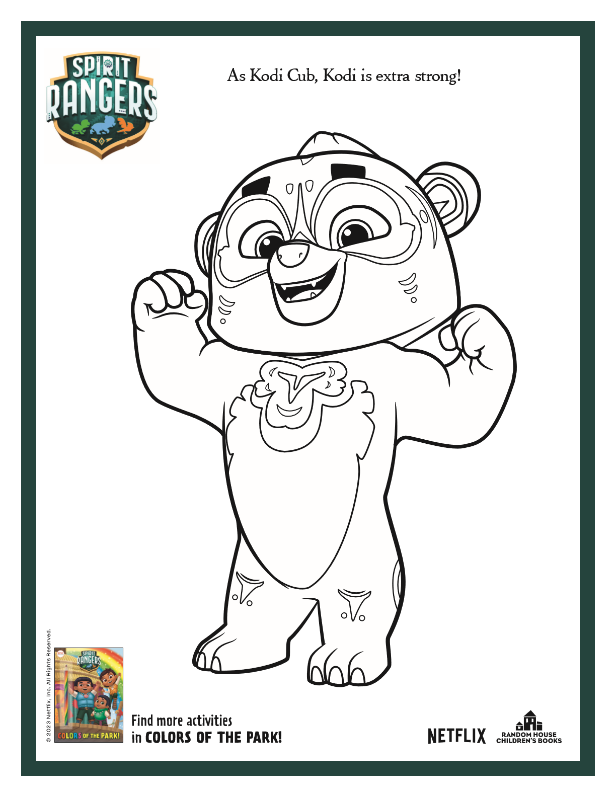 Spirit Rangers Kodi Cub Coloring Page Mama Likes This