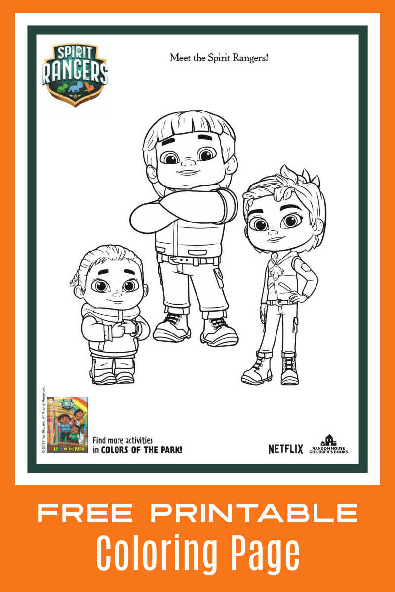 Your child can meet the Spirit Rangers, when they color the Spirit Rangers character coloring page from the Netflix show. 