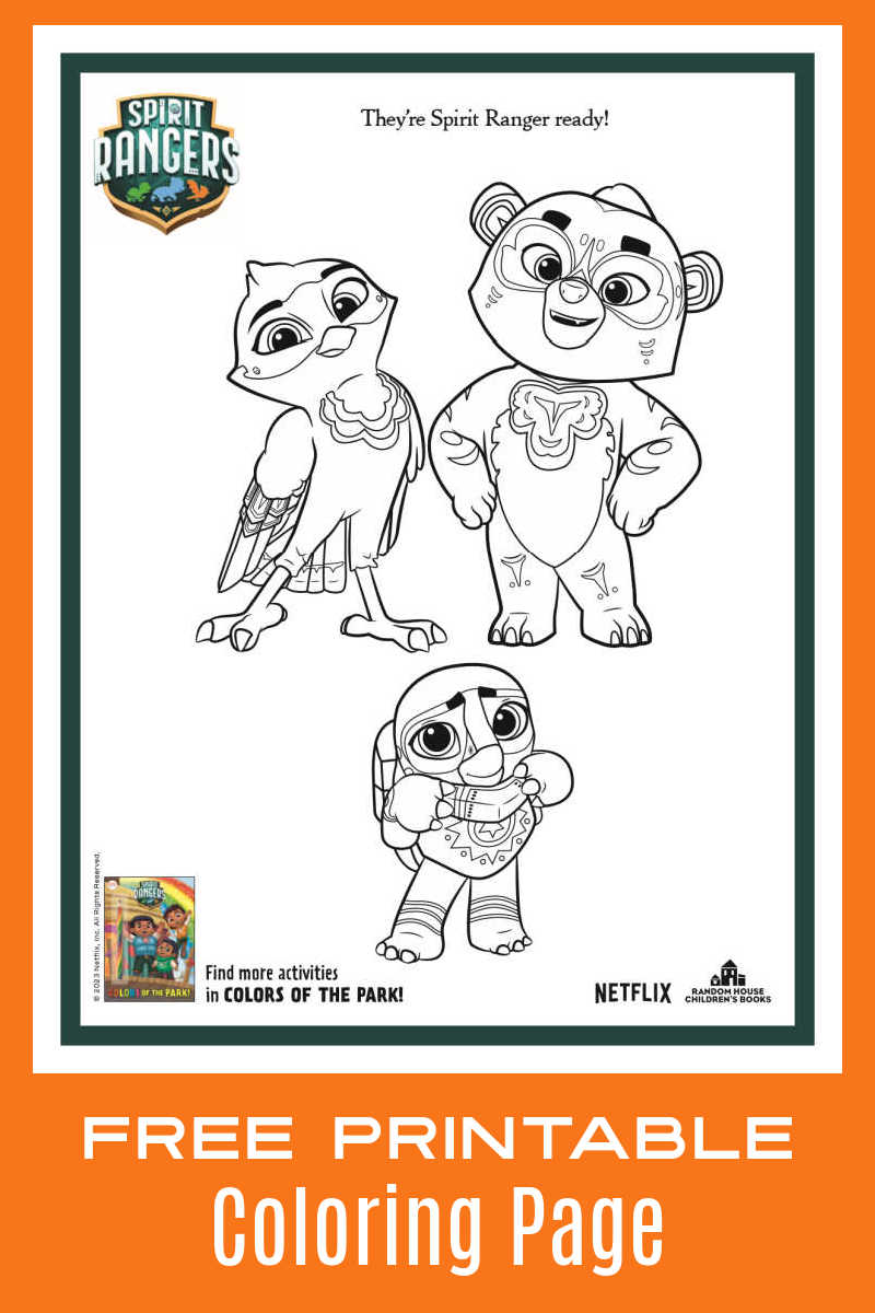 Kids will enjoy the Spirit Rangers Forms coloring page, so they can see what the kids become after they transform.