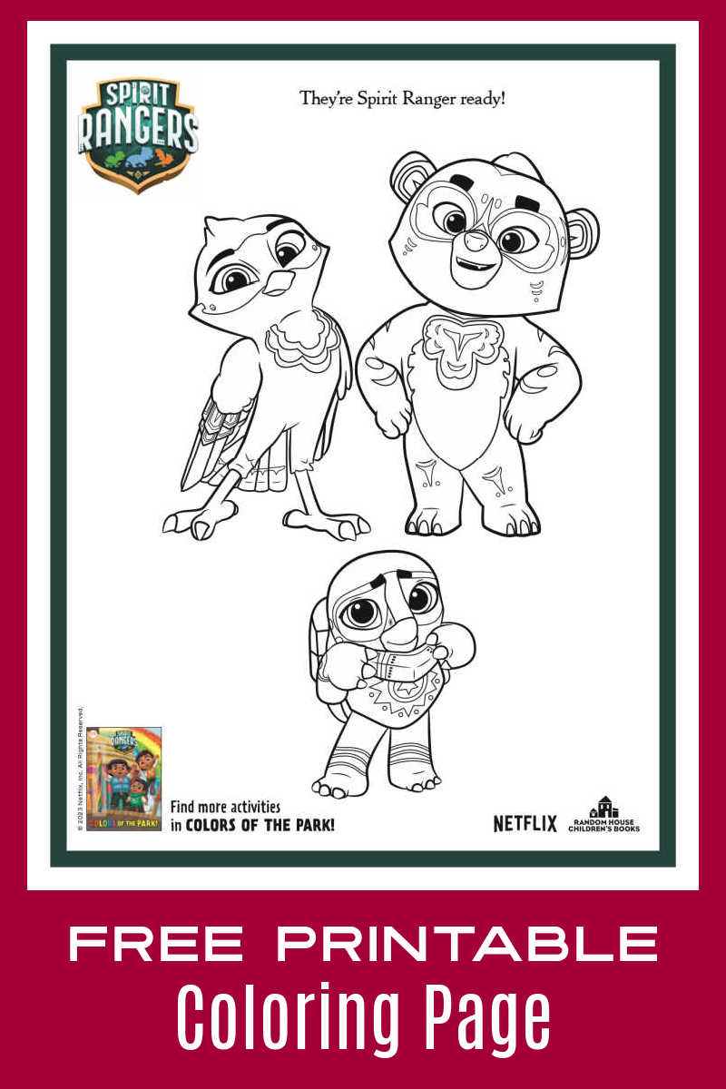 Spirit Rangers Forms Coloring Page - Mama Likes This