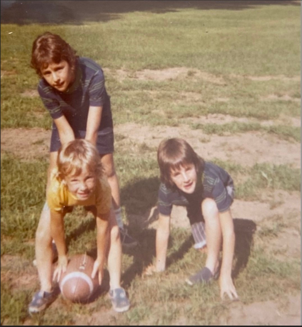 author Erik Zweig as kid quarterback