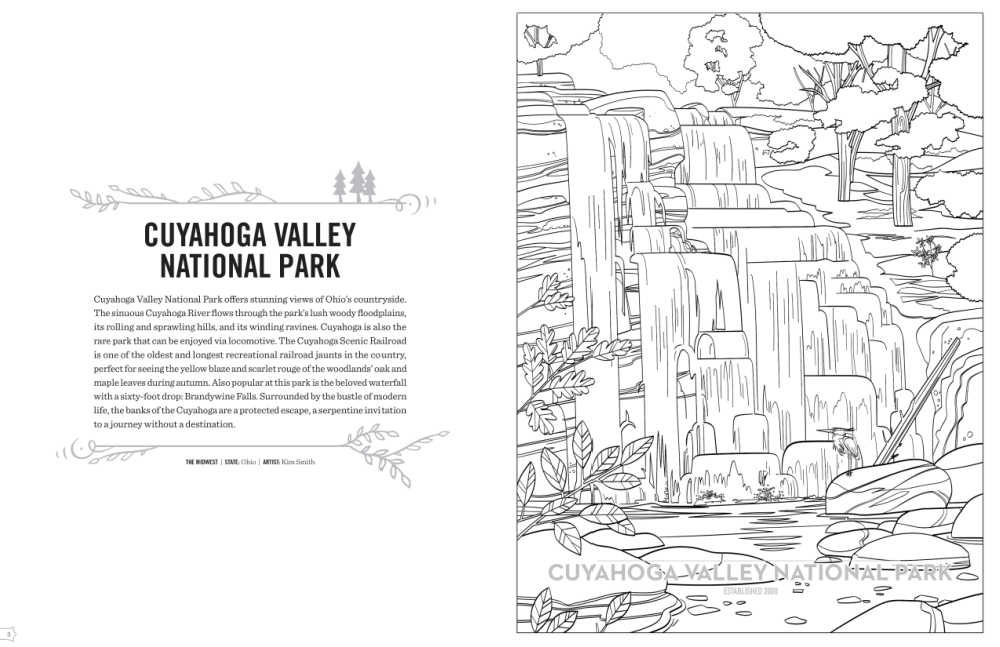 cuyahoga valley national park coloring page