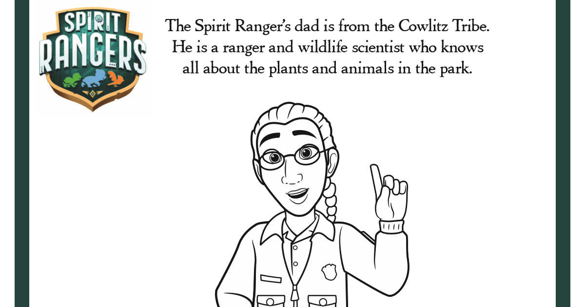 feature spirit rangers dad coloring page