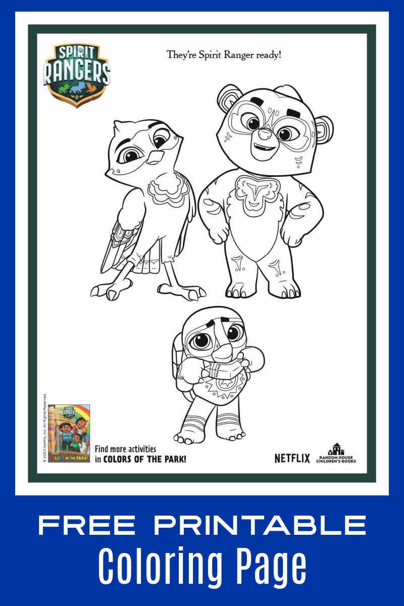 Kids will enjoy the Spirit Rangers Forms coloring page, so they can see what the kids become after they transform.