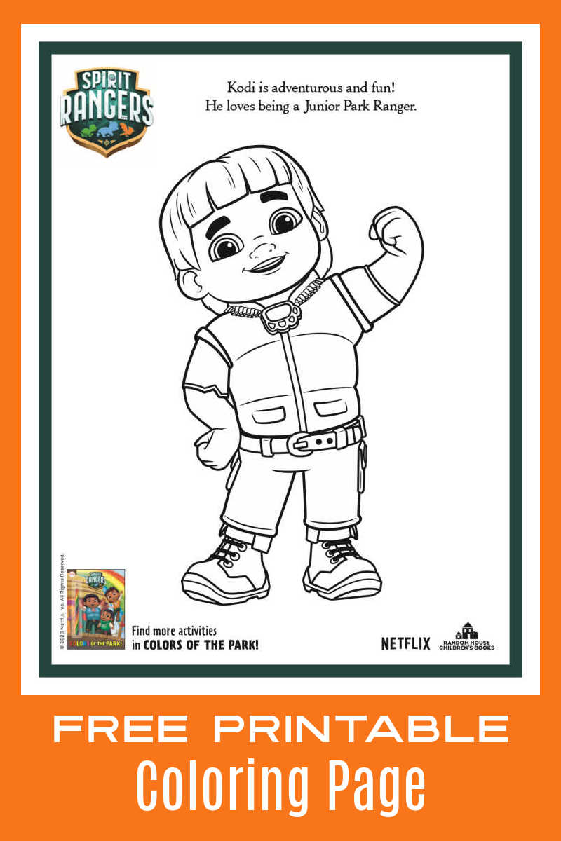 Kids will have fun, when they color the Spirit Rangers Kodi coloring page with markers, colored pencils or crayons.